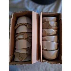 12 Porcelain soup Cups, 8 Ounce New Dessert Bowls, Soup Dipping Sauce Bowls